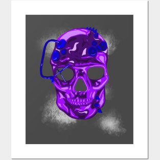 Steampunk Purple Skull Posters and Art